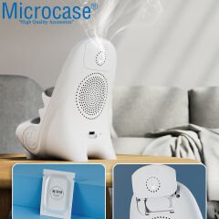 Microcase Manyetik Şarj Destekli Telefonlar ile uyumlu 15W 3in1 Hopörlörlü Koku Mekanizmalı Kablosuz Hızlı Şarj Standı - AL3778
