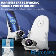 Microcase Manyetik Şarj Destekli Telefonlar ile uyumlu 15W 3in1 Hopörlörlü Koku Mekanizmalı Kablosuz Hızlı Şarj Standı - AL3778