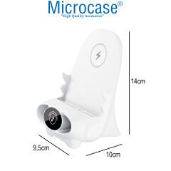 Microcase Manyetik Şarj Destekli Telefonlar ile uyumlu 15W 3in1 Hopörlörlü Koku Mekanizmalı Kablosuz Hızlı Şarj Standı - AL3778