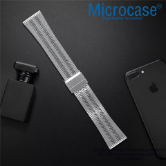 Microcase 22mm Universal Paslanmaz Çelik Metal Kordon Kayış-KY6554