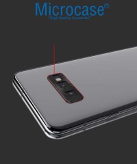 Microcase Samsung Galaxy S10e Kamera Lens Koruma Halkası - Kapalı Tasarım Siyah