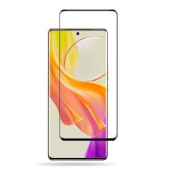 Microcase Vivo V29 Lite 5g / Y78 Plus / Oppo Find X2 için 3D Curved Tam Kaplayan Kavisli Tempered Cam Ekran Koruyucu - AL3282