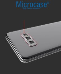 Microcase Samsung Galaxy S10e Kamera Lens Koruma Halkası - Kapalı Tasarım Gümüş