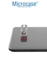 Microcase Samsung Galaxy S10e Kamera Lens Koruma Halkası - Kapalı Tasarım Gümüş
