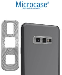 Microcase Samsung Galaxy S10e Kamera Lens Koruma Halkası - Kapalı Tasarım Gümüş