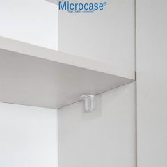 Microcase Güçlü Plastik Yapışkanlı Raf Köşe Tutucu Klips Seti Raf Birleştirme Klipsi AL4308 2 Adet