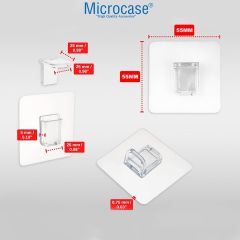 Microcase Güçlü Plastik Yapışkanlı Raf Köşe Tutucu Klips Seti Raf Birleştirme Klipsi AL4308 2 Adet