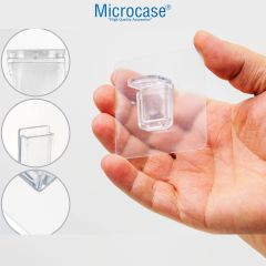 Microcase Güçlü Plastik Yapışkanlı Raf Köşe Tutucu Klips Seti Raf Birleştirme Klipsi AL4308 2 Adet