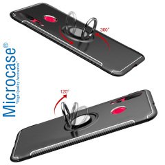 Huawei Nova 4 Yüzük Standlı Armor Silikon Kılıf + CAM (SEÇ)