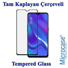 Microcase Oppo A5s Alfa Serisi Armor Standlı Perfect Koruma Kılıf - Siyah + Tam Kaplayan Cam Koruma
