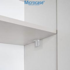 Microcase Güçlü Plastik Yapışkanlı Raf Köşe Tutucu Klips Seti Raf Birleştirme Klipsi AL4309 4 Adet