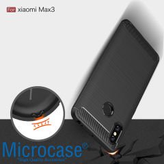Microcase Xiaomi Mi Max 3 Brushed Silikon TPU Kılıf+Tam Kaplar