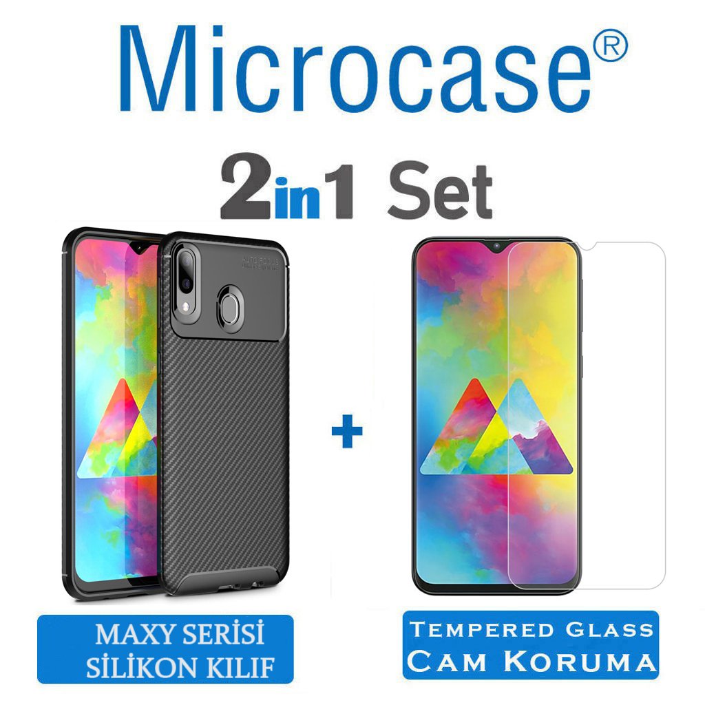 Samsung Galaxy M20 Maxy Serisi Silikon Kılıf + CAM (SEÇİN)