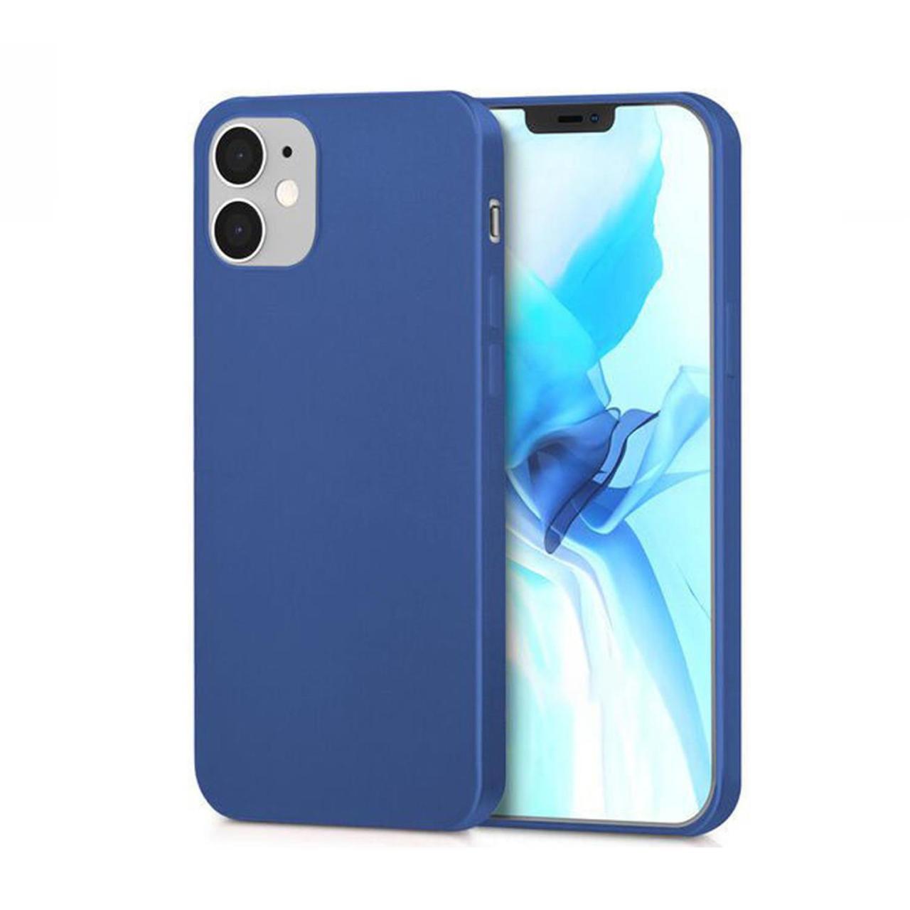 Microcase İphone 12 Premium Matte Silikon Kılıf - Lacivert