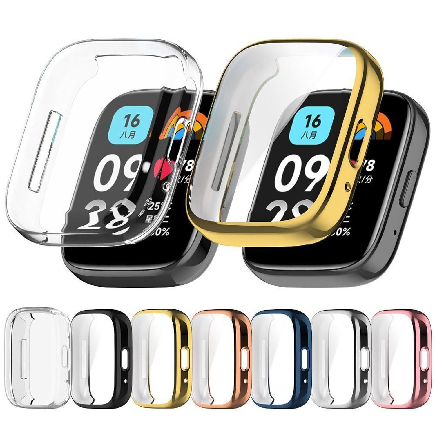 Microcase Xiaomi Watch 3 Active 1.83 inch Önü Kapalı Silikon Kılıf - AL3173