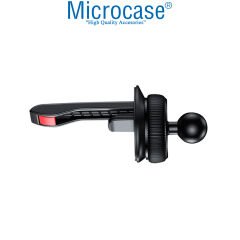 Microcase 4 Nokta Destekli Tasarım Araç İçi Kavramalı Izgarlıktan Telefon Tutucu - Siyah AL3781