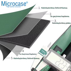 Microcase Çok Bölmeli Su Geçirmez El Tutacaklı Takım ve Hırdavat Çantası - AL5113
