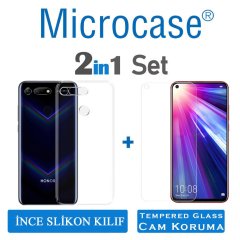 Huawei Honor View 20 İnce 0.2 mm Silikon Kılıf + CAM (SEÇİN)