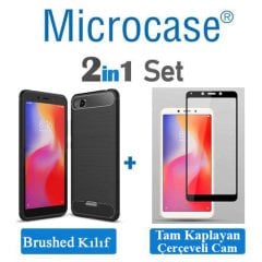 Microcase Xiaomi Redmi 6A Brushed Silikon TPU Kılıf+Tam Kaplar