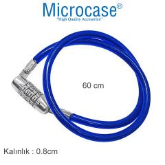 Microcase Şifreli Bisiklet Kilidi Jant Sele Kilit 60 cm - AL3803