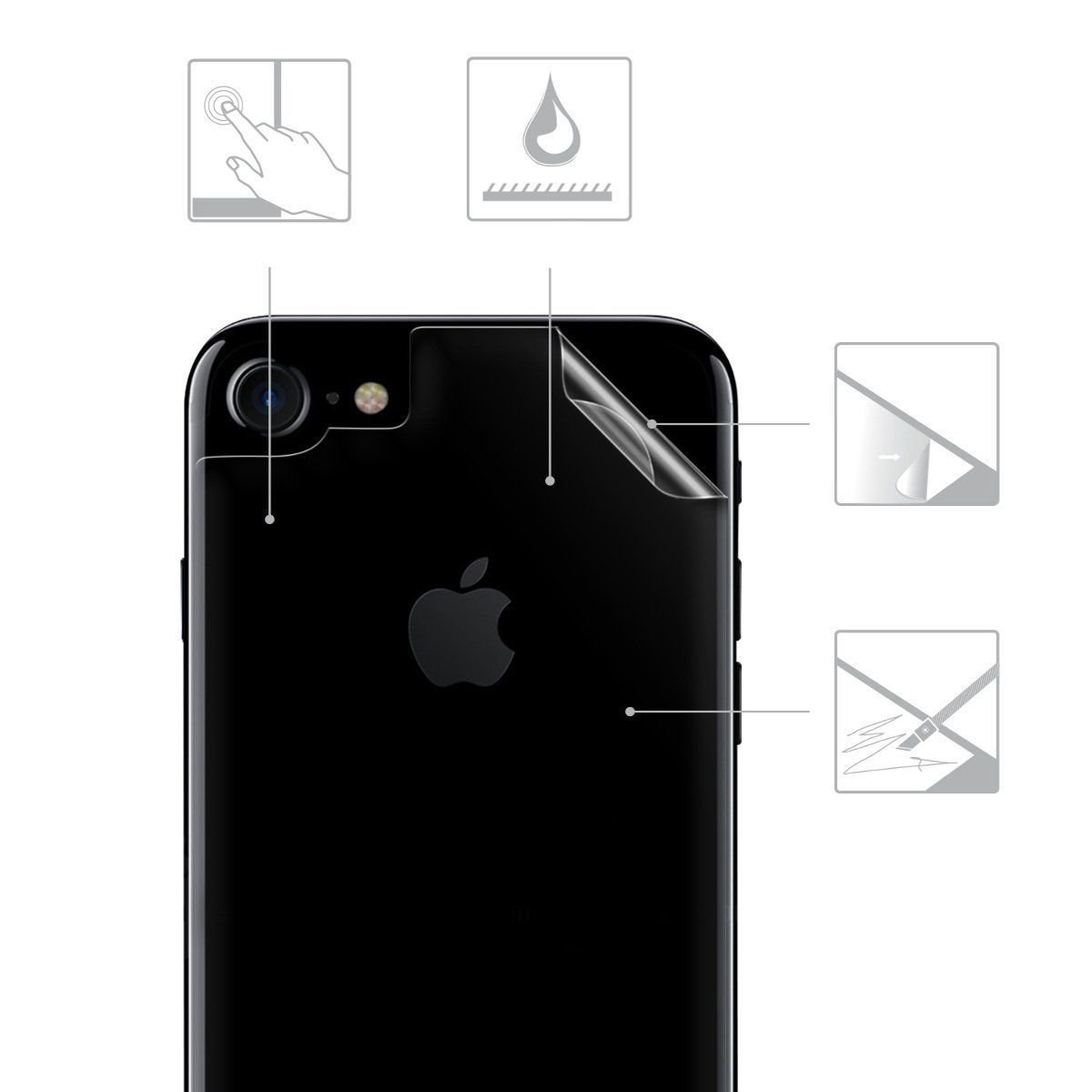 Apple iPhone 8 Arka Koruma Film Jelatini 1 Adet