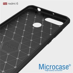 Microcase Xiaomi Redmi 6 Brushed Silikon TPU Kılıf+Tam Kaplar