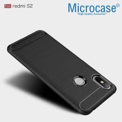Microcase Xiaomi Redmi S2 Brushed Silikon TPU Kılıf+Tam Kaplar