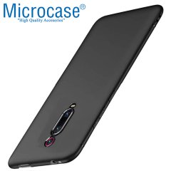 Microcase Xiaomi Mi 9T Elektrocase Serisi Silikon Kılıf Siyah + Tempered Glass Cam Koruma (SEÇENEKLİ)