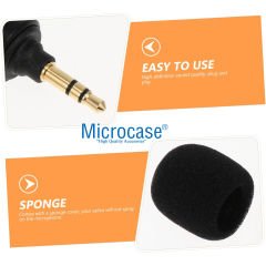 Microcase 90 Derece Döner Başlıklı Mini 3 Boğum Ses Kayıt ve Mikrofon 3,5mm - AL4943
