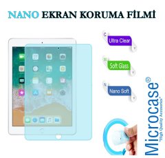 Microcase iPad 9.7 2018 Delüx Serisi Universal Standlı Deri Kılıf - Lacivert + Nano Esnek Ekran Koruma Filmi