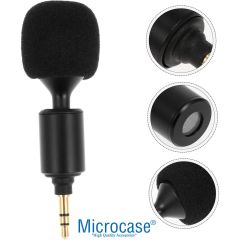 Microcase 90 Derece Döner Başlıklı Mini 4 Boğum Ses Kayıt ve Mikrofon 3,5mm - AL4944