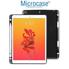 Microcase iPad 8.Nesil 2020 10.2 inch Kalem Koymalı Silikon Kılıf - Siyah