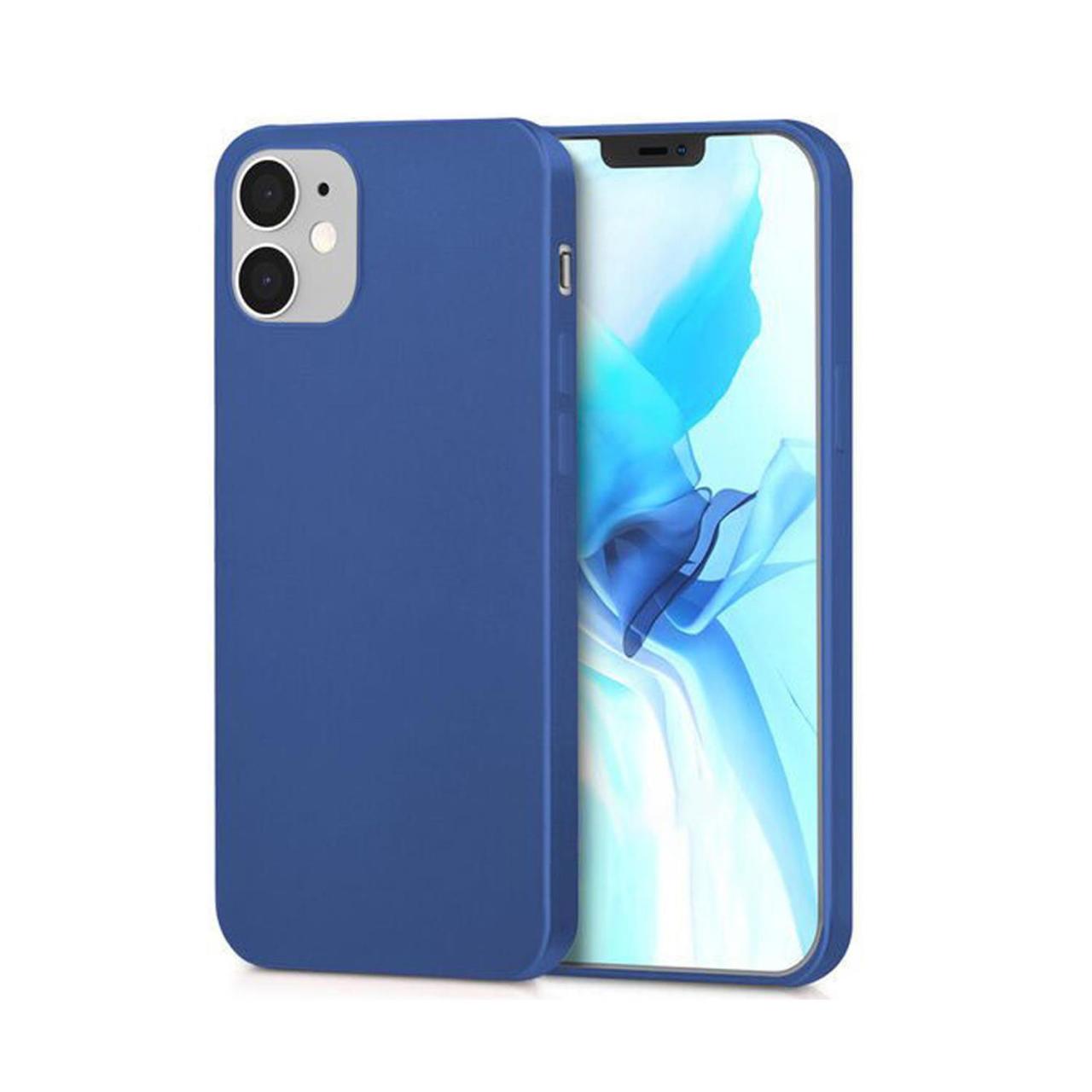 Microcase İphone 12 mini Premium Matte Silikon Kılıf - Lacivert