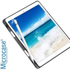 Microcase iPad 7.Nesil 2019 10.2 inch Kalem Koymalı Silikon Kılıf - Siyah