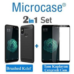 Microcase Xiaomi Mi A2 Mi 6X Brushed Silikon TPU Kılıf+Tam Kaplar
