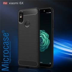 Microcase Xiaomi Mi A2 Mi 6X Brushed Silikon TPU Kılıf+Tam Kaplar