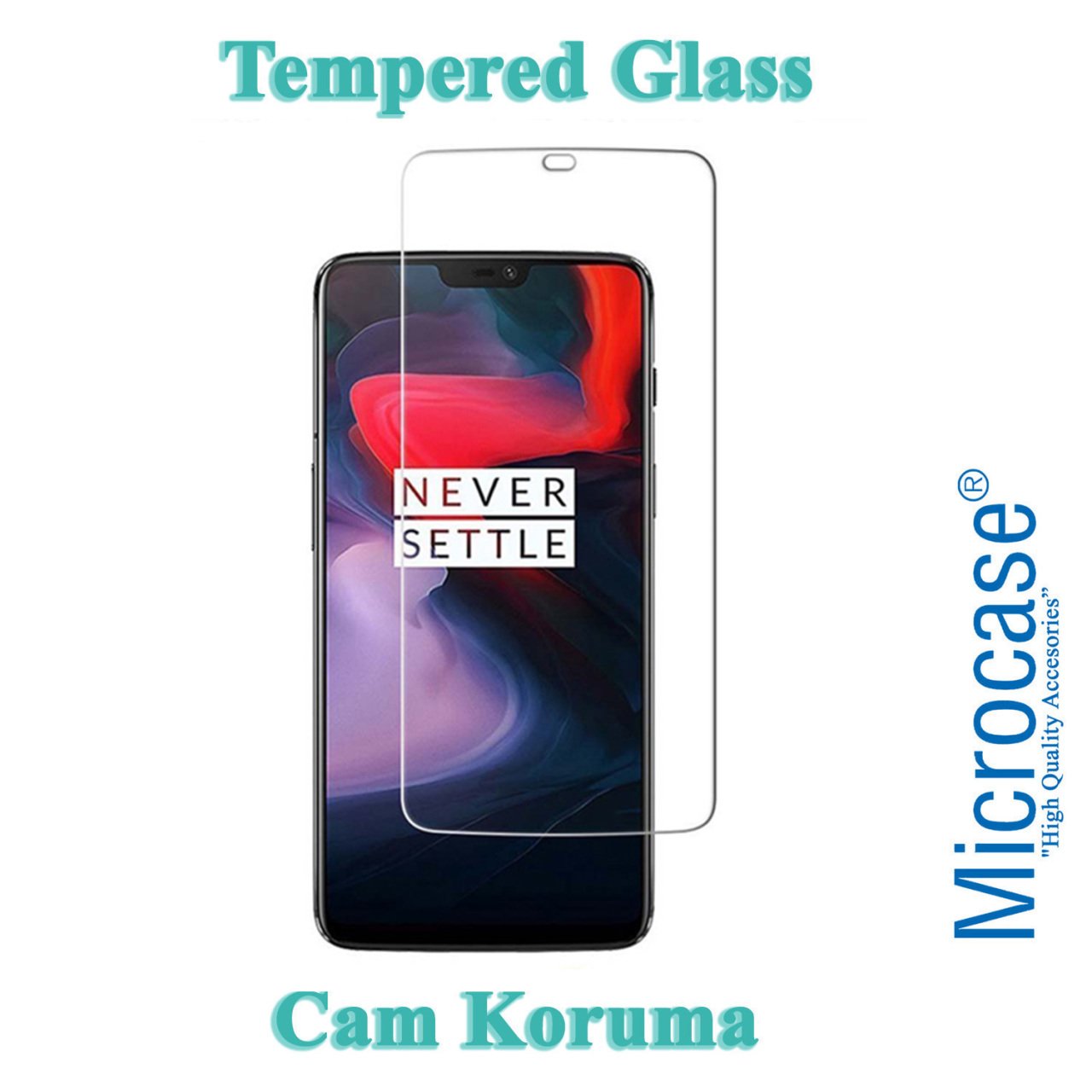 OnePlus 6 Tempered Glass Cam Ekran Koruma