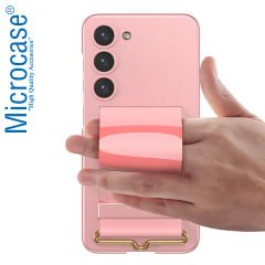 Microcase Samsung Galaxy S23 Plus Parmak Tutuculu Kayış Askılı Plastik Kılıf - AL3565
