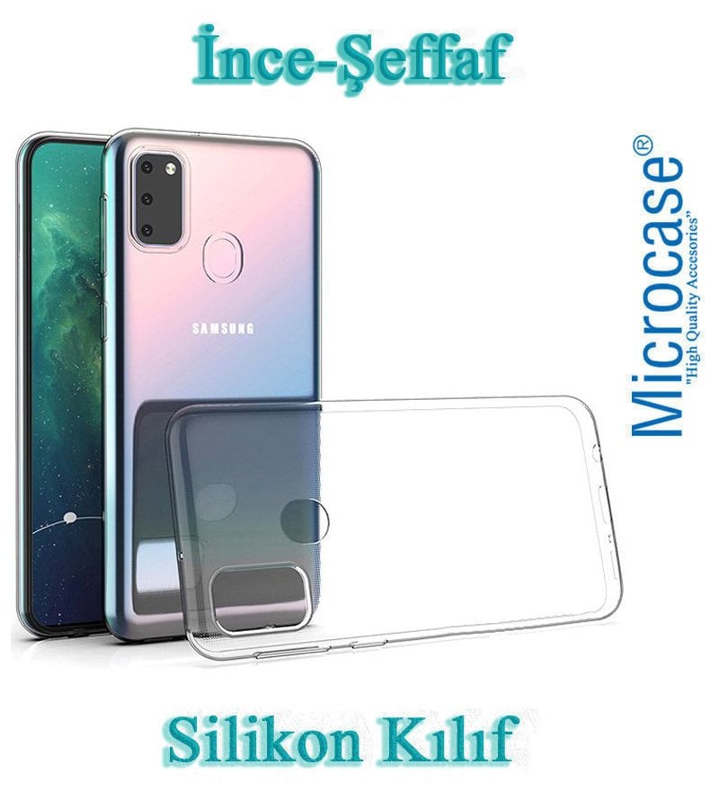 Microcase Samsung Galaxy M30S İnce 0.2 mm Soft Silikon Kılıf - Şeffaf