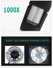 1000x Dijital Mikroskop USB HD Cmos 8 Led Digital Microscobe