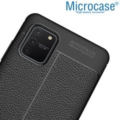 Microcase Samsung Galaxy S10 Lite - A91 - M80S Leather Tpu Silikon Kılıf - Siyah