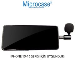 Microcase İphone 15 16 Serisi İçin 90 Derece Döner Başlıklı Mini Type-C Ses Kayıt ve Mikrofon - AL4946