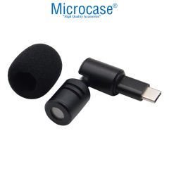 Microcase İphone 15 16 Serisi İçin 90 Derece Döner Başlıklı Mini Type-C Ses Kayıt ve Mikrofon - AL4946