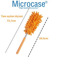Microcase Uzayabilir Mikrofiber Elde Yıkanabilir Cam Mutfak Dolabı Toz Alma Fırçası AL3864
