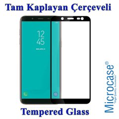Samsung Galaxy J8 Tam Kaplayan Çerçeveli Ekran Koruyucu Siyah