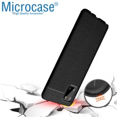 Microcase Samsung Galaxy Note 10 Lite - A81 - M60S Leather Tpu Silikon Kılıf - Siyah