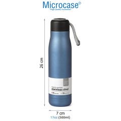 Microcase Paslanmaz Çelik 500 ml Sıcak Soğuk Tutan Çay Kahve Su İpli Elde Tumalı El Termosu AL4380