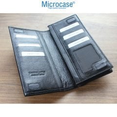Microcase Hakiki Deri Çok Gözlü Telefon Bölmeli El Çantası Cüzdan - AL4972