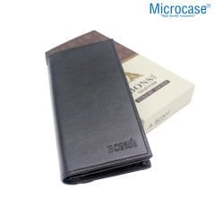 Microcase Hakiki Deri Çok Gözlü Telefon Bölmeli El Çantası Cüzdan - AL4972