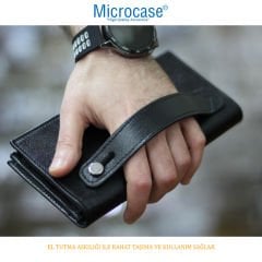 Microcase Hakiki Deri Çok Gözlü Telefon Bölmeli El Çantası Cüzdan - AL4972